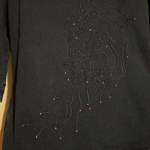 Lafei Nier Women’s Stretch Denim 3/4 Sleeve Shirt Size 14 - Picture 5 of 11